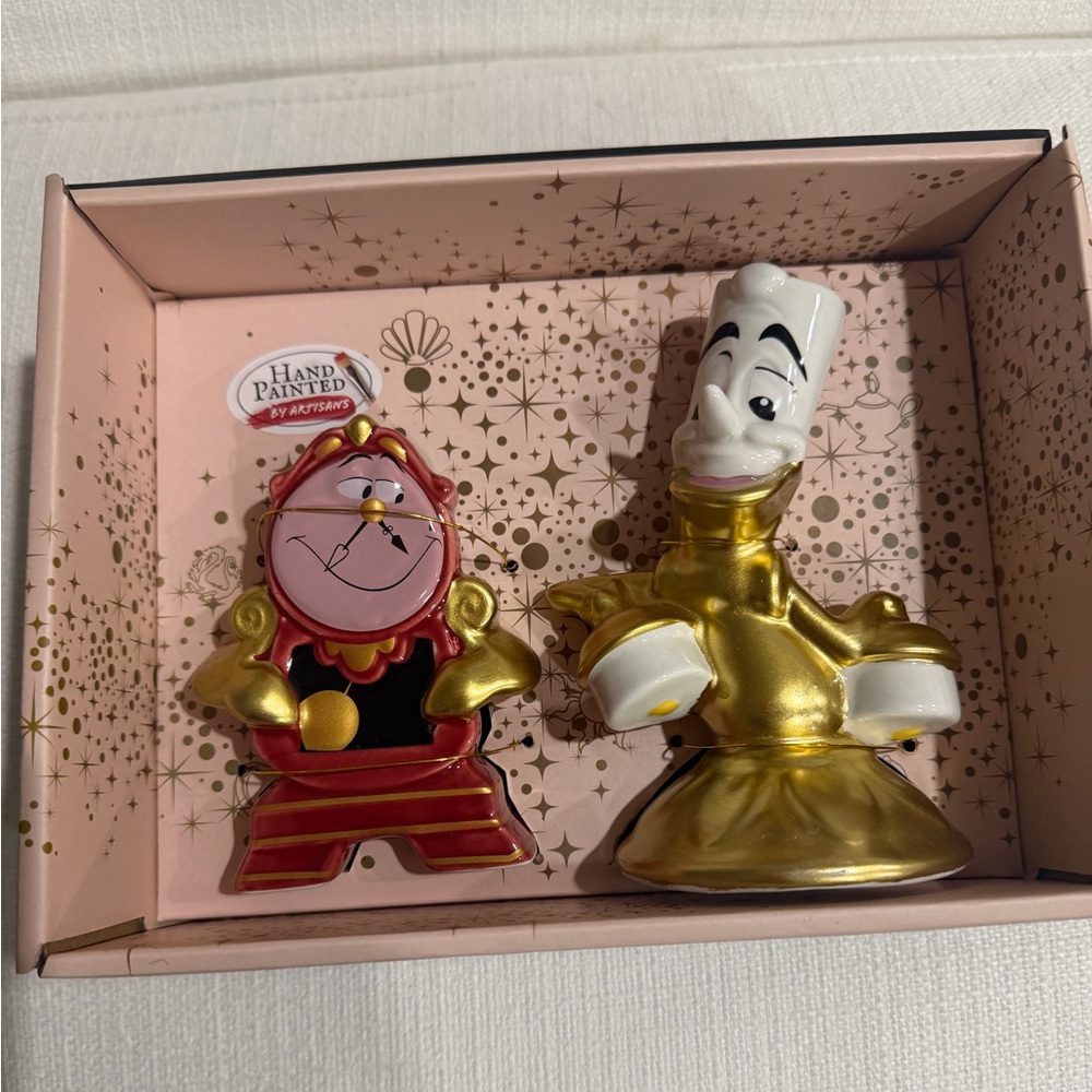 Disney Beauty and the Beast Cogsworth and Lumière Salt and Pepper Shaker